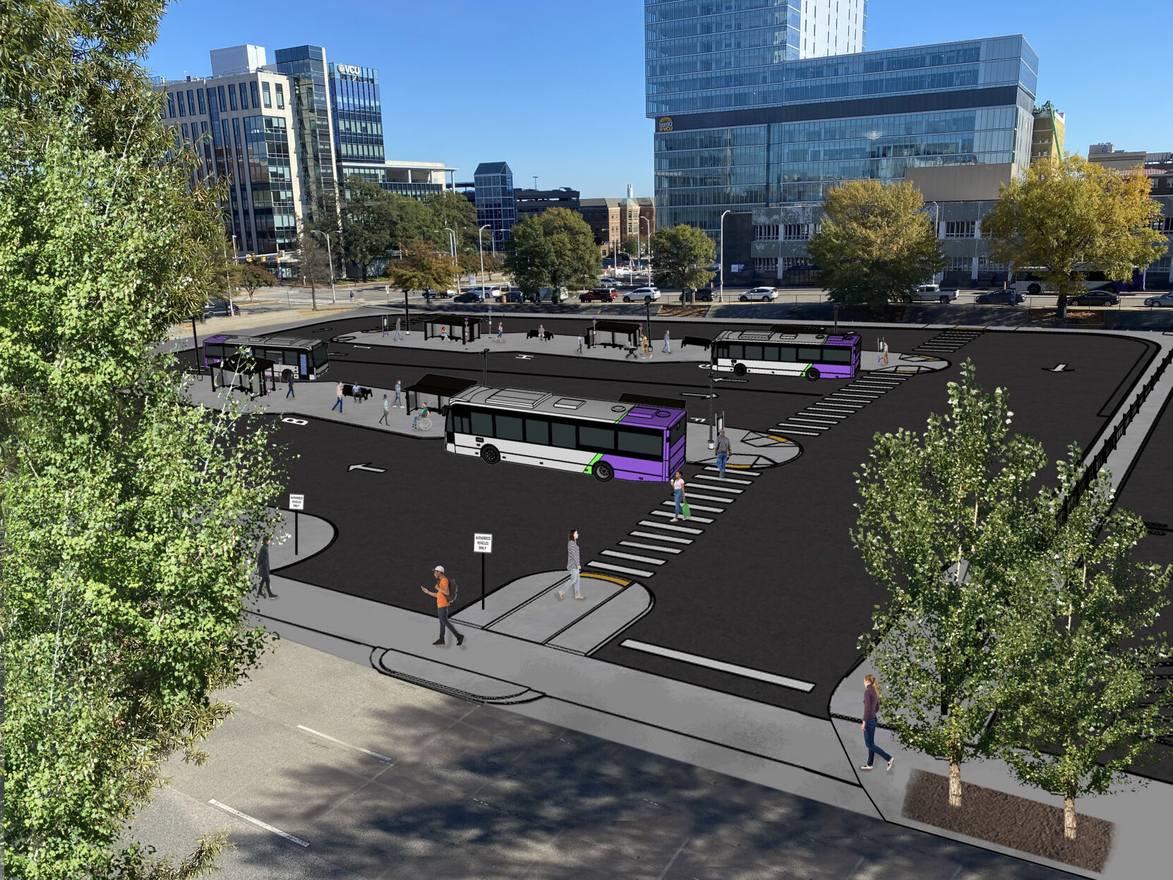 GRTC temporary transfer station rendering